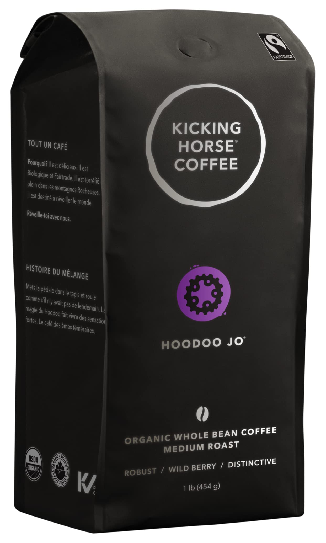 Kicking Horse Coffee, Hoodoo Jo, Whole Bean Coffee, 1 lb