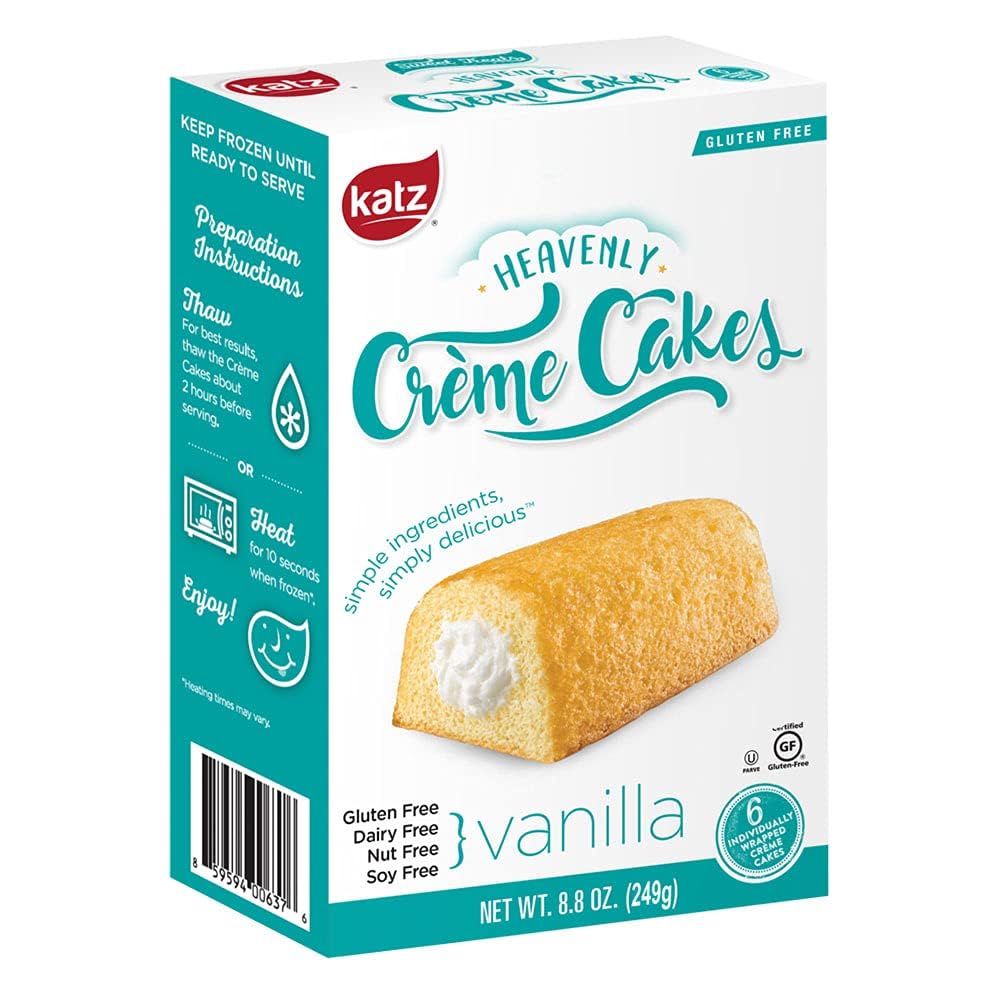 Katz Gluten Free Heavenly Vanilla Creme Cake, 8.8 Ounce, Pack of 6