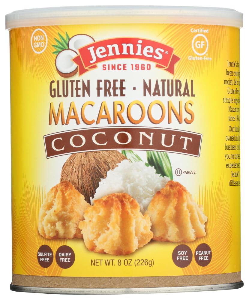 Jennies Coconut Macaroon In Canister 8 Ounce -- 12 Per Case.