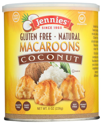 Jennies Coconut Macaroon In Canister 8 Ounce -- 12 Per Case.