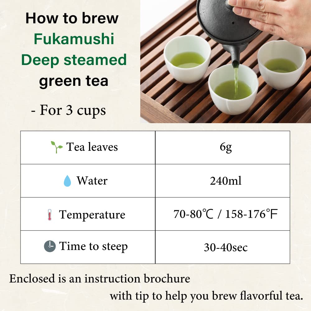 Fukamushi Sencha Green Tea 180g/ 6.3oz Loose leaf [Value pack] from Kakegawa Shizuoka Japan | Japanese Tea KIMIKURA