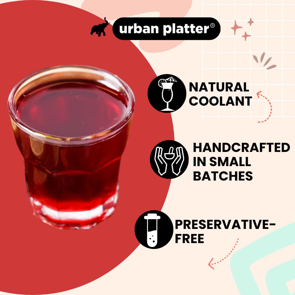 Urban Platter Kokum Syrup | 23.67 Fl Oz (700Ml) | Refreshing Homemade Juice Drink | Maintains Healthy Weight | Improves Digestion With Its Antioxidant Properties