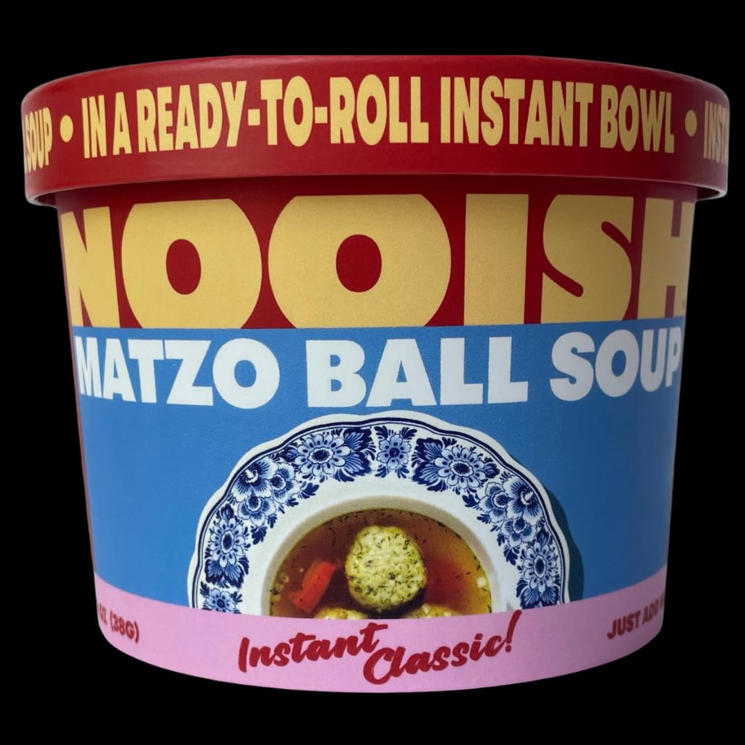 NOOISH Instant Matzo Ball Soup, Kosher & Vegetarian, 18 Pack, Just Add Water, Shelf-Stable