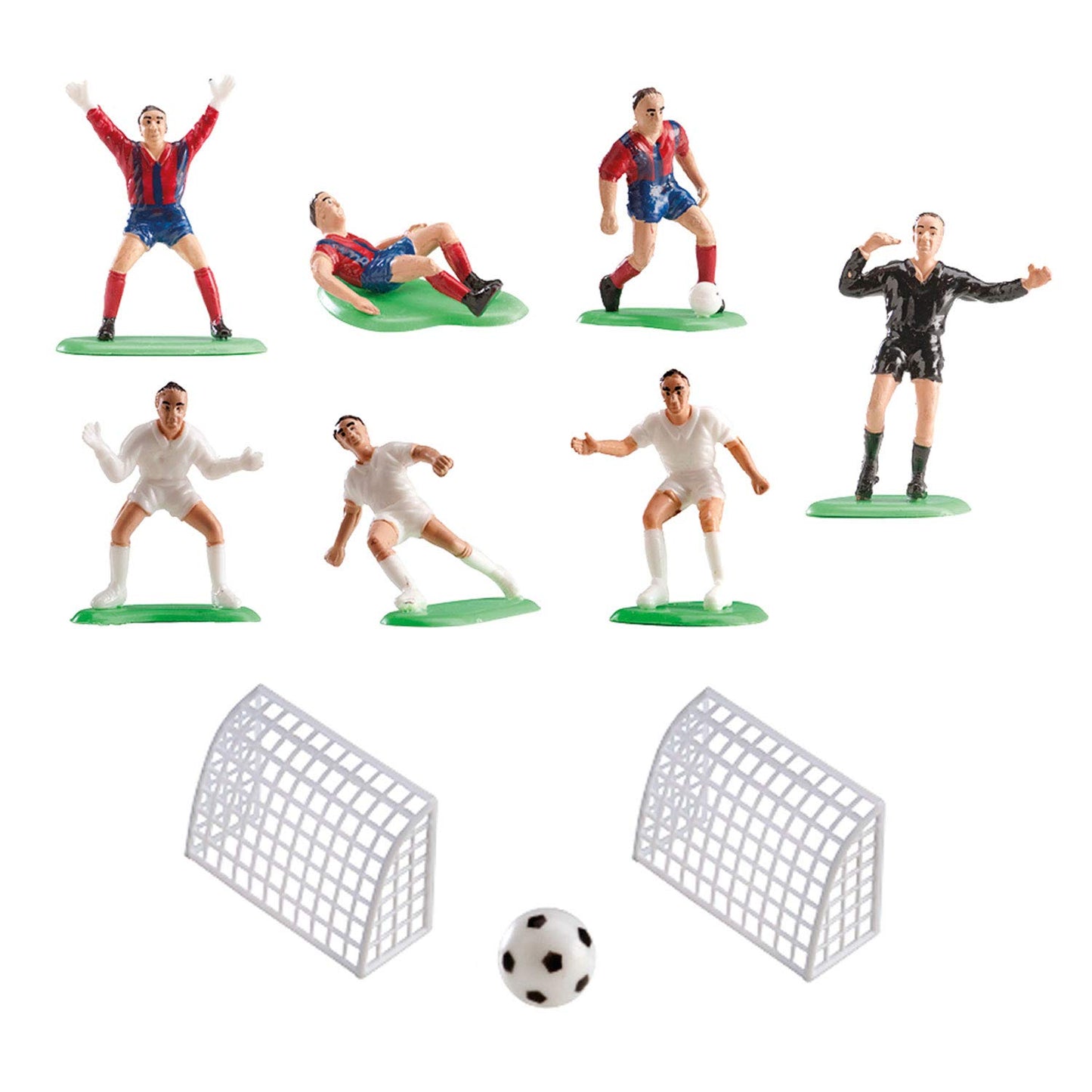Dekora - Soccer Kit For Cake Decorating - Birthday Cake Toppers - Soccer Cake Toppers - Pack 10 Soccer Cake Toppers