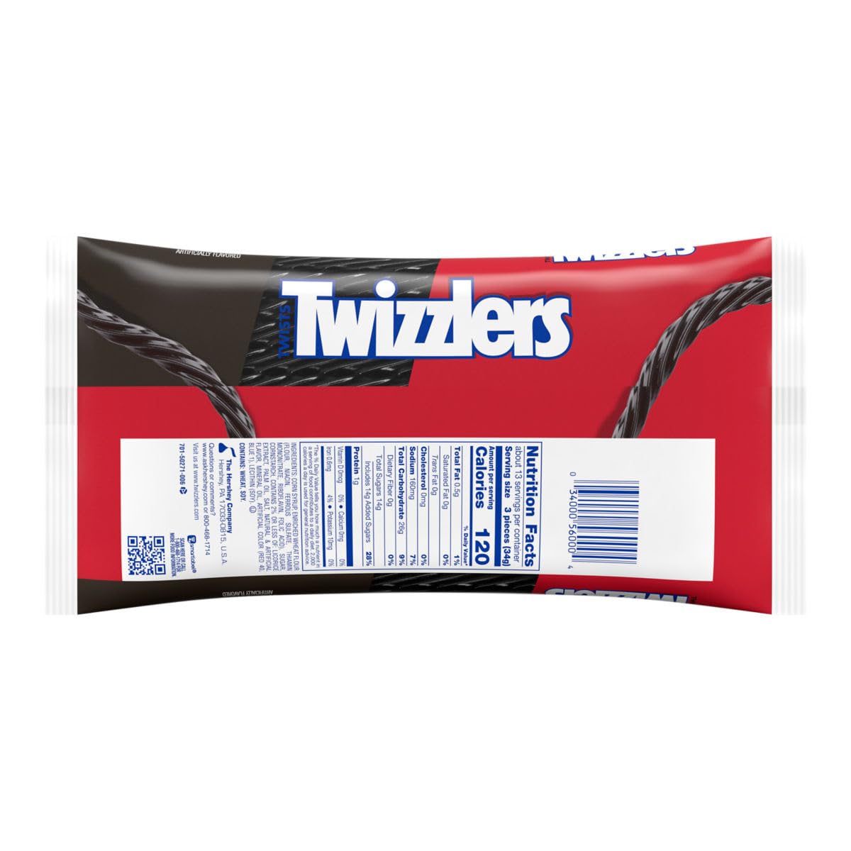 Twizzlers Black Licorice - Pack of 2 - Big Bags - Great for Sharing with Others - Classic Candy that Generations Have Loved