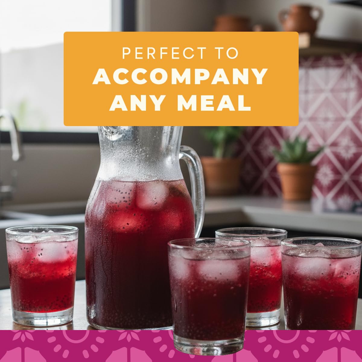 La Monjita Agua Fresca Hibiscus Guava - Mexican Agua de Jamaica Naturally Flavored Drink Mix with Hibiscus, Guava, and Chia Seed