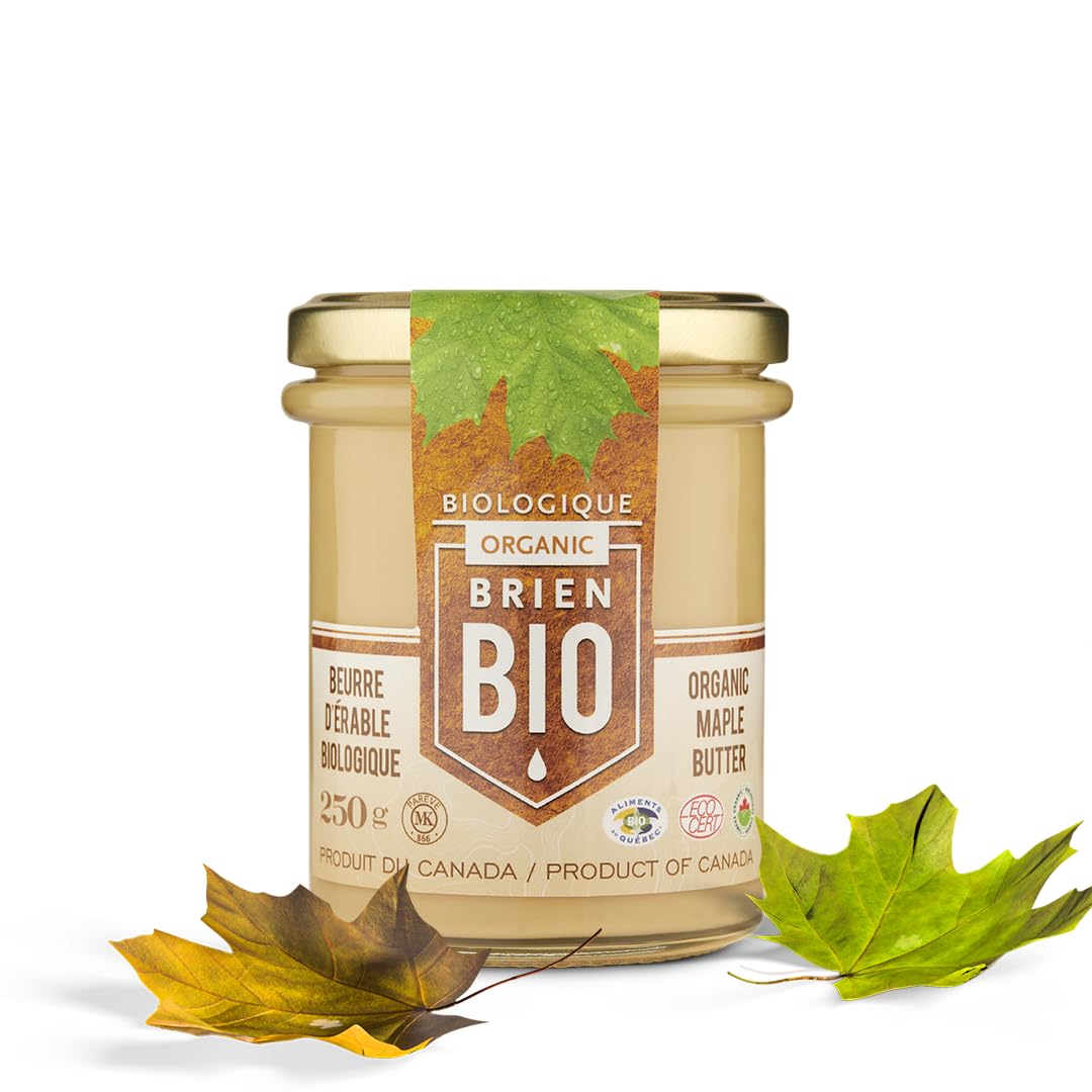 Brien Butter | Soft Spreadable Maple Cream | Vegan, Paleo Maple Butter Contains No Milk | Made With Grade A Pure Maple Syrup (8.