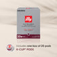 Illy Coffee K Cups for Keurig Machines - Intenso Dark Roast, 20 Count - Bold Flavor with Cocoa & Dried Fruit Notes