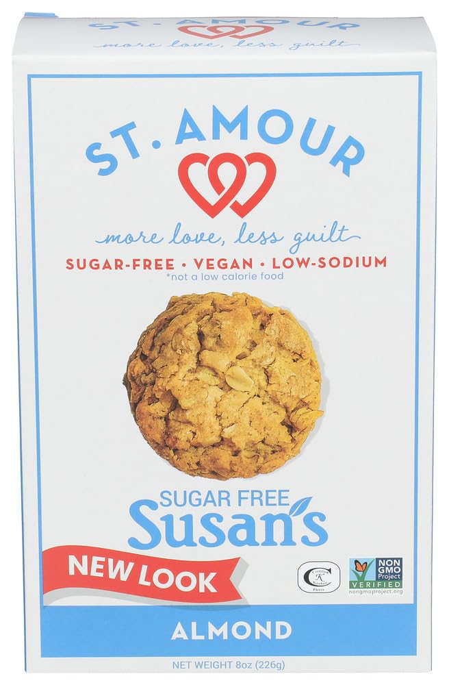 St Amour Susan'S Sugar Free Cookie, Almond, 8 Ounce