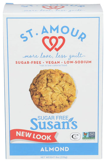 St Amour Susan'S Sugar Free Cookie, Almond, 8 Ounce