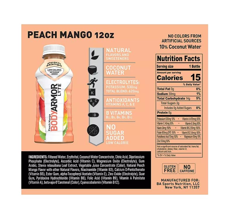 BODYARMOR LYTE Sports Drink Variety Pack (12 fl. oz., 24 pk.)