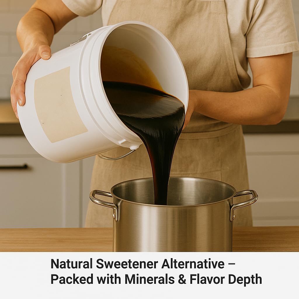 5 Gallon Unsulfured Blackstrap Molasses | Sulfur-Free Cane Molasses for Baking  Cooking  Sauces & Food Production