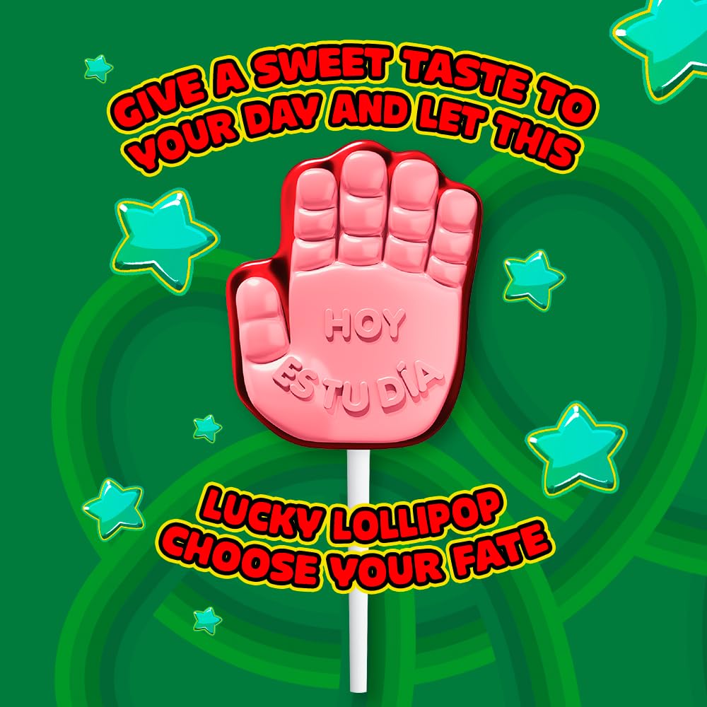 Vero Manita Paletas Strawberry & Cherry Flavored Lollipop (40 Count Bag) - Individually Wrapped Lollipops - Mexican Candy - Pale