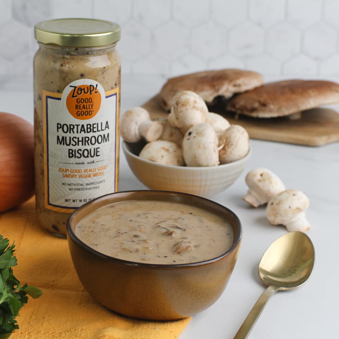Zoup! Portabella Mushroom Bisque, Ready to Serve, 16 Fl Oz (Pack of 1)