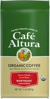 Cafe Altura Whole Bean Organic Coffee, Biodynamic French Roast, 32 Ounce