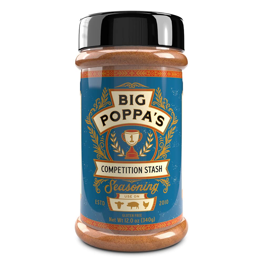 Big Poppa Smokers Competition Stash Seasoning, Gluten Free Spice Mix, 12 Oz