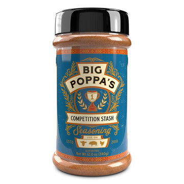 Big Poppa Smokers Competition Stash Seasoning, Gluten Free Spice Mix, 12 Oz