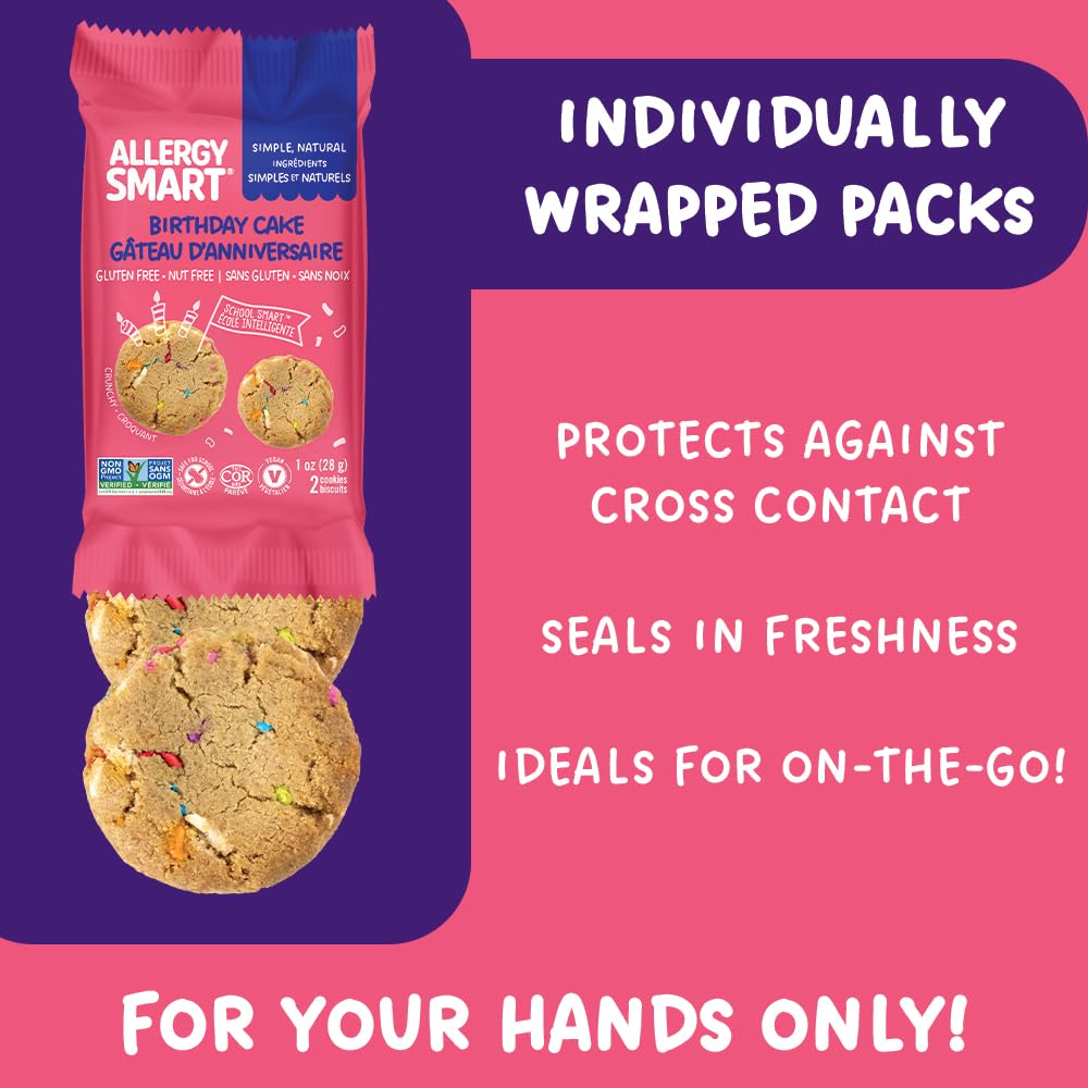 Allergy Smart Crunchy BIRTHDAY CAKE Cookies | Gluten Free, Nut Free, Egg Free, Dairy Free, Kosher, Celiac Safe | Delicious Vegan