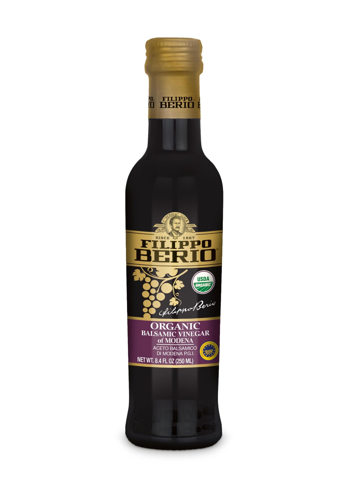 Filippo Berio Organic Balsamic Vinegar Of Modena 8.4 Fl. Oz. Glass Bottle