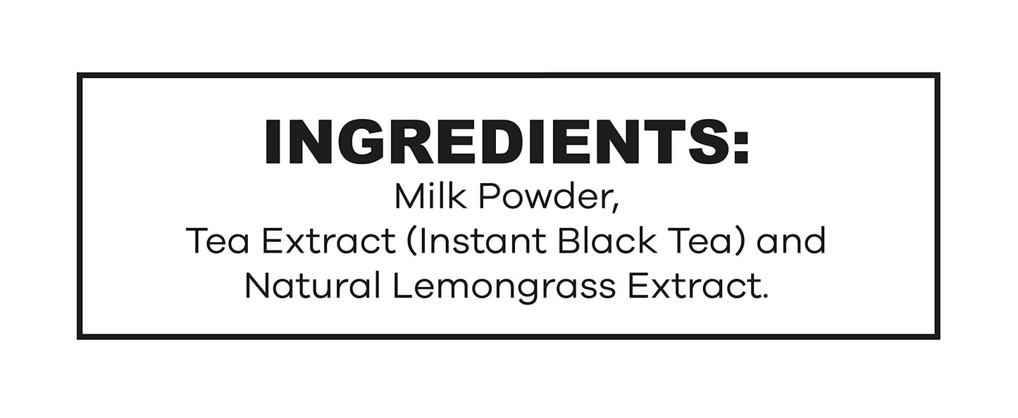 Quik Tea Unsweetened Lemongrass Chai Tea Latte - 10 Count Single Box - All Natural, Preservative Free, Authentic Chai from Assam