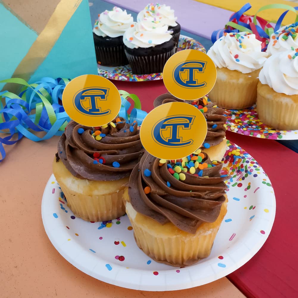 New York City College Of Technology Secondary Logo Cupcake Picks Toppers Decoration Set Of 6
