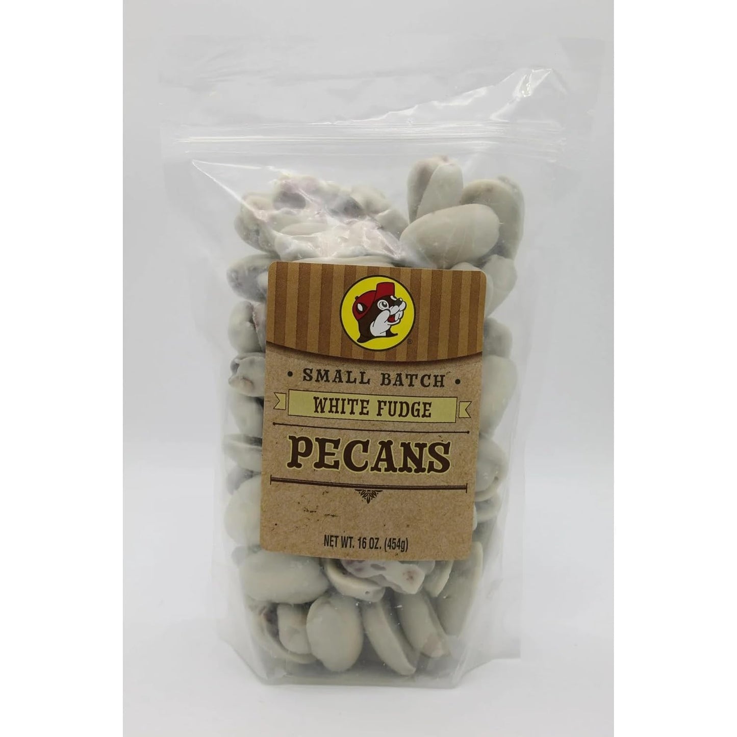 Buc-ees Organic Candied Pecans, Roasted, Salted, Glazed & Chocolate-Covered, 16 Ounce, Non-GMO, Protein-Rich Snacks