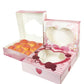 Qiqee Auto-Pop Up 10X10X2.5 Inch Pie Boxes With Window 30Packs Cookie Donut Bakery Box