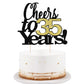 LVEUD Cake Topper - Black Font Golden Numbers, 35th Birthday, 7x8, Paper