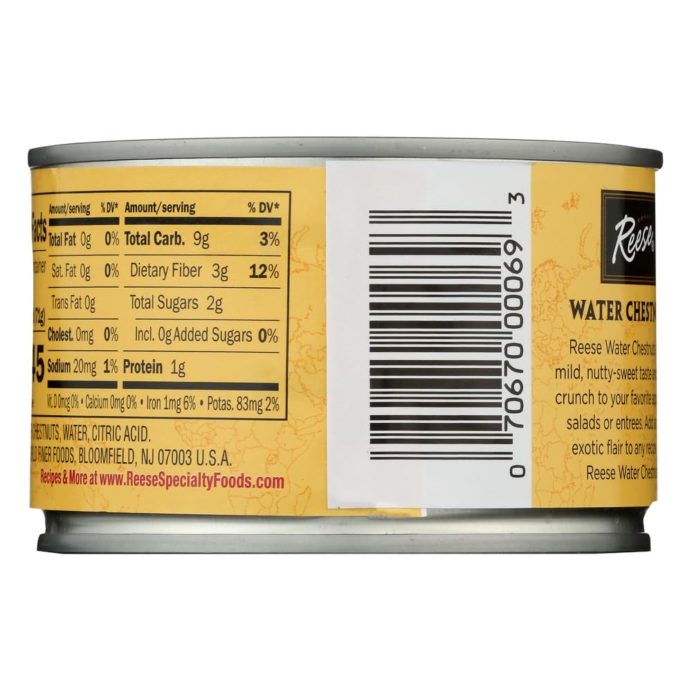 Reese'S Water Chestnuts Diced 8 Oz (Pack Of 3)