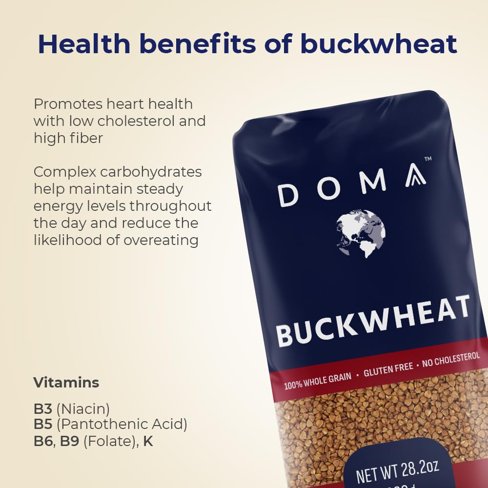 Doma Buckwheat Groats 5.28Lb (3X1.76Lb) - Gluten-Free, Whole Grain Superfood For Side Dishes, Porridge, Kasha, Non-Gmo, Premium