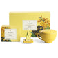 Tea Forte Soleil Gift Set With Yellow Cafe Cup, Tea Tray And 10 Handcrafted Pyramid Tea Infuser Bags