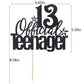 Qertesl 13 Official Teenager Cake Topper, 13Th Birthday Cake Topper, Hello 13 Cake Topper, Cheers To 13 Years, Boy Girl 13Th Bir