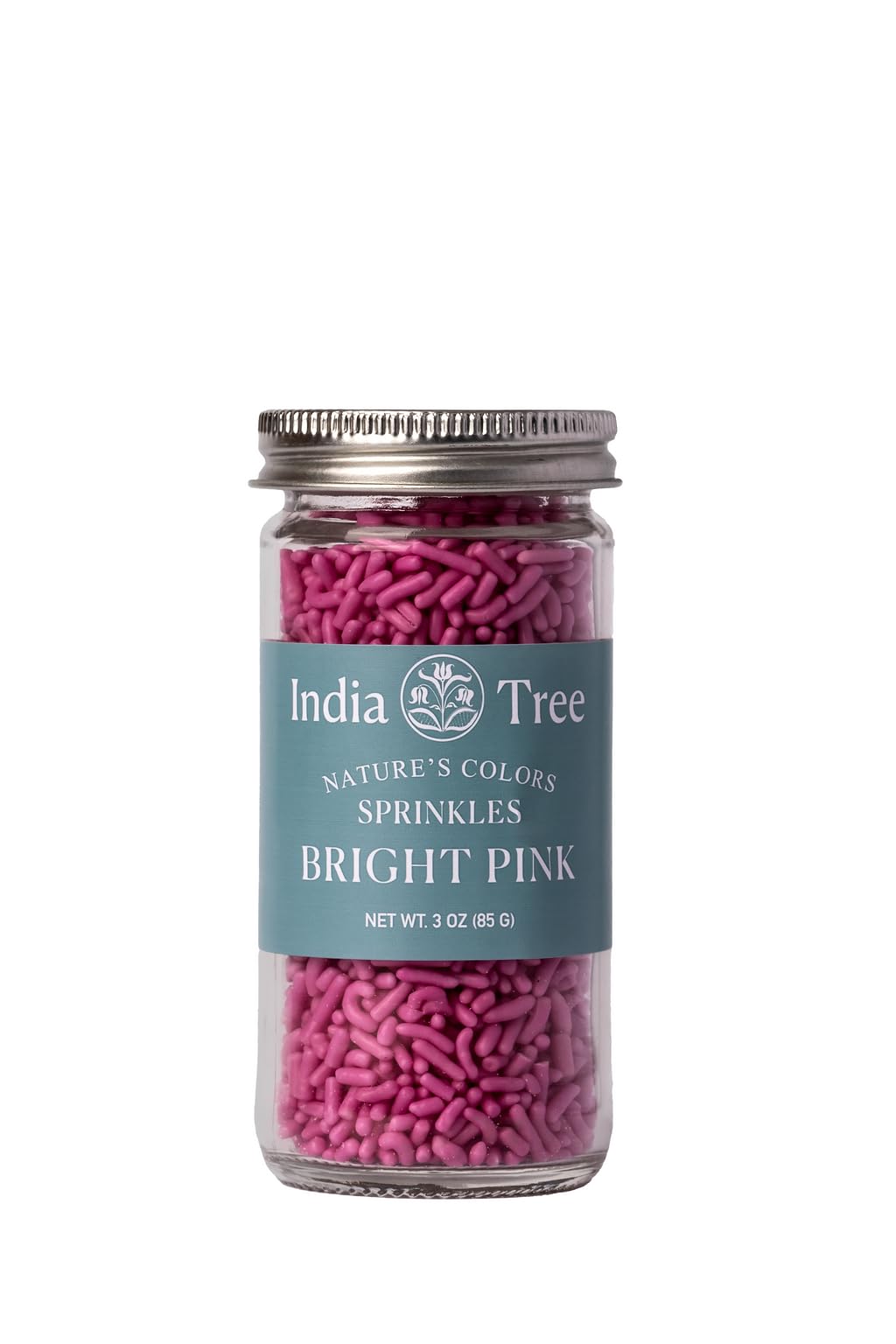 India Tree Nature'S Colors Bright Pink Sprinkles 3 Oz | Natural, Vegan, Non-Gmo, Top 9 Allergen-Free, Red 3 Free