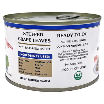 Eastern Feast - Stuffed Grape Leaves, 14 oz (400g) Vegan Suitable