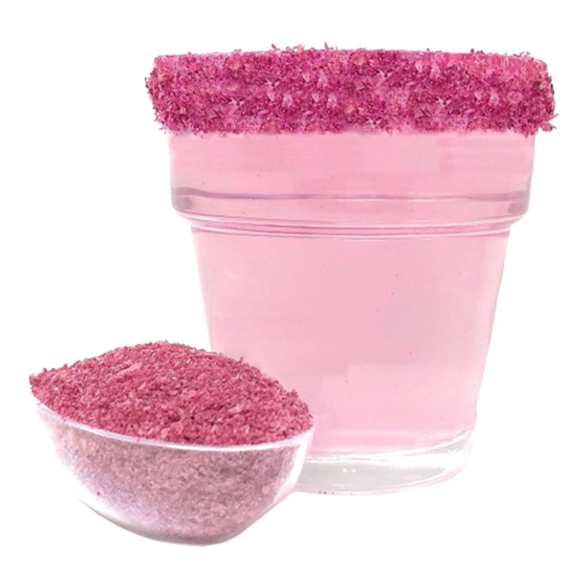 Snowy River Cocktail Rimming Salt, Pink, 4oz – Decorative Culinary Salt for Drinks and Desserts