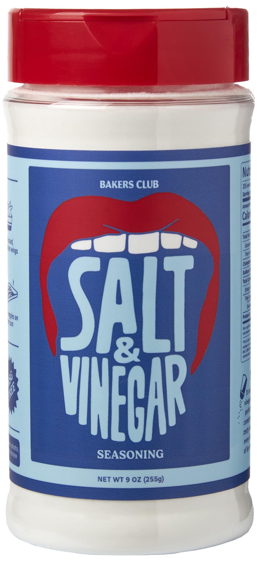 Bakers Club 9Oz Salt & Vinegar Seasoning - French Fries, Wing Dust, Popcorn, Chips, Nuts, Snacks And More - Gluten-Free, Msg Fre