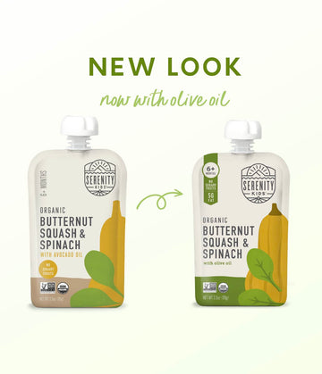 Serenity Kids 6+ Months Usda Organic Veggie Puree Baby Food Pouches | No Sugary Fruits Or Added Sugar | Allergen Free | 3.5 Ounc
