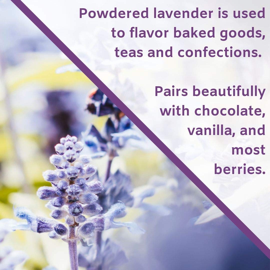 Monterey Bay Herb Co. Lavender Flower Powder | Used For Flavor In Baked Goods & Teas | 1/4 Lb