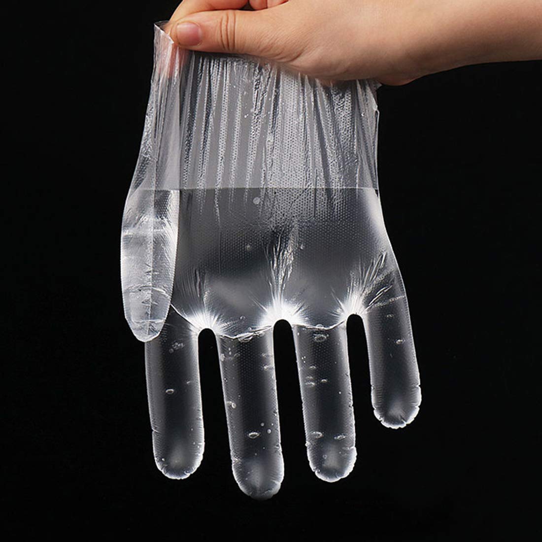 Hlin 1500 Pcs Plastic Gloves Disposable - Food Prep Gloves Disposable Gloves Transparent For Food Service, Cleaning, One Size Fi