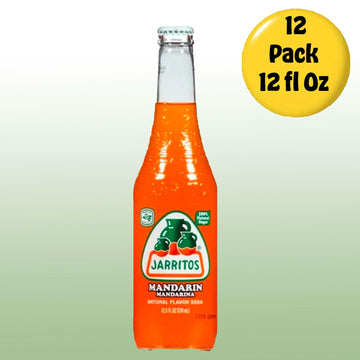 Jarritos Mandarin Mexican Soft Drink 12 Fl Oz Glass Bottles 12 Pack