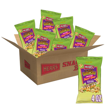 Herr's Fire Roasted Sweet Corn Mexican Street Corn Popcorn 4 Ounce (Pack of 6 Bags) - Flavorful Popcorn with Sweet and Smoky Elo
