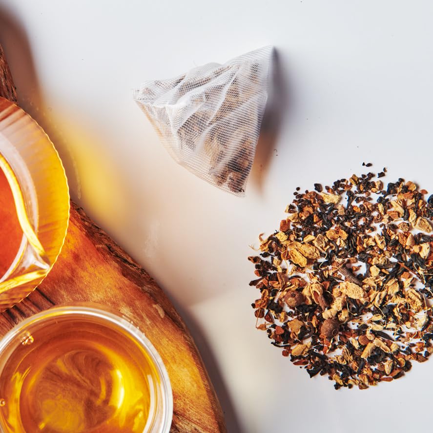 Grace Farms Organic Classic Chai Black Tea, 50 Sachet Pouch | Ginger & Spices | Fairtrade & Kosher |Gives Back 100% Of Profits