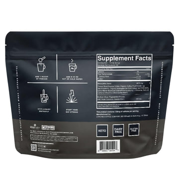Strong Coffee Company, Instant Black Coffee - 30 Servings, Extreme Focus, Adaptogen Coffee, No Jitters, No Crash