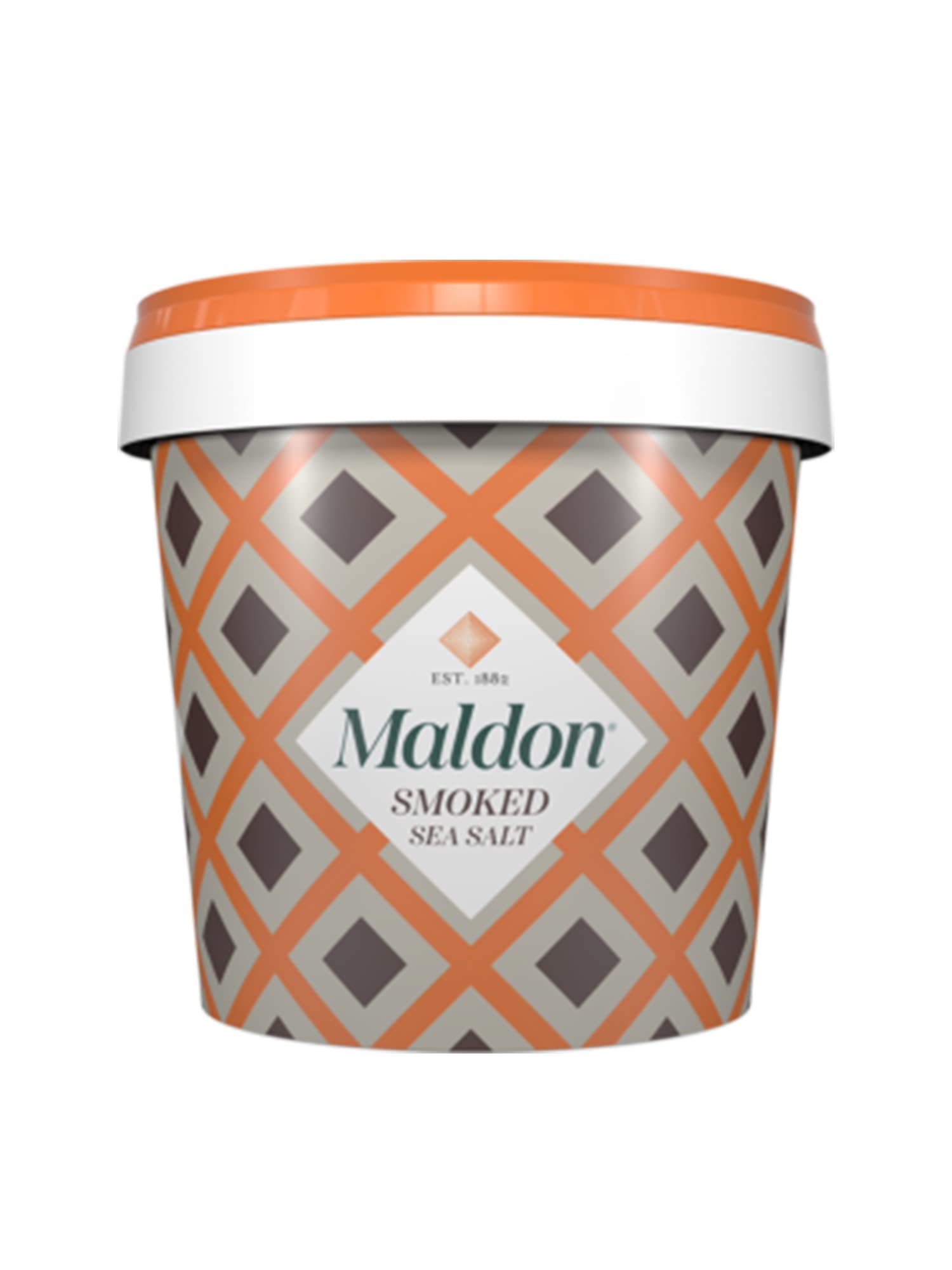 Maldon Smoked Sea Salt Flakes, Gourmet Pyramid Crystals, 1.1 lb Bulk Tub, Kosher, Handcrafted