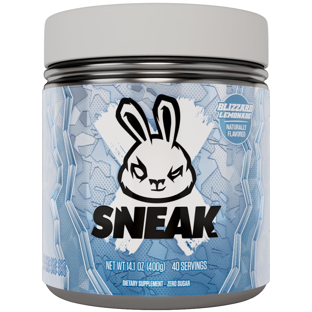 SNEAK Energy Drink Powder - Blizzard Lemonade, 40 Servings, No Sugar, Natural Caffeine, Focus-Boosting Nootropics