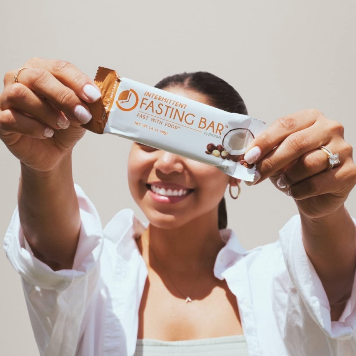 ProLon Fast Bars - Keto, Gluten Free, Dairy Free, Plant Based Protein, Coconut Macadamia Nut, 24 Count (Pack of 2)