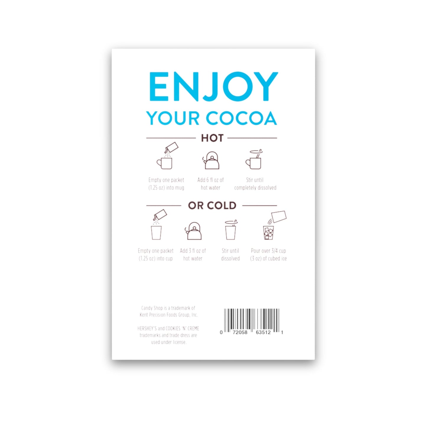 Candy Shop Cocoa HERSHEY S COOKIES  N  CREME Cocoa Mix, Hot Chocolate, Make Hot or Iced Cocoa, Made With Real Milk, Gluten Fr