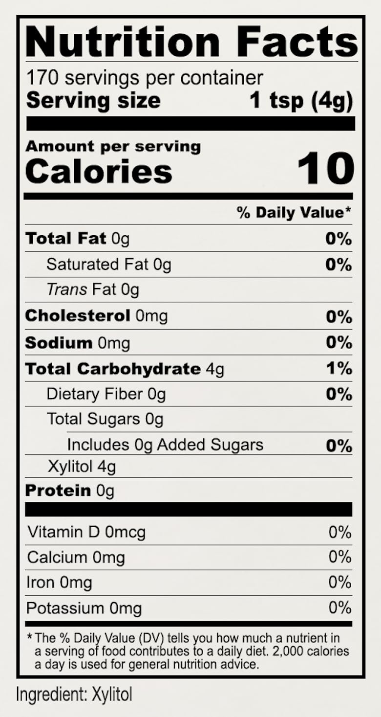 Anthonys Xylitol Sweetener, 1.5 lb, Made from Birch, Gluten Free, Keto Friendly, Non GMO