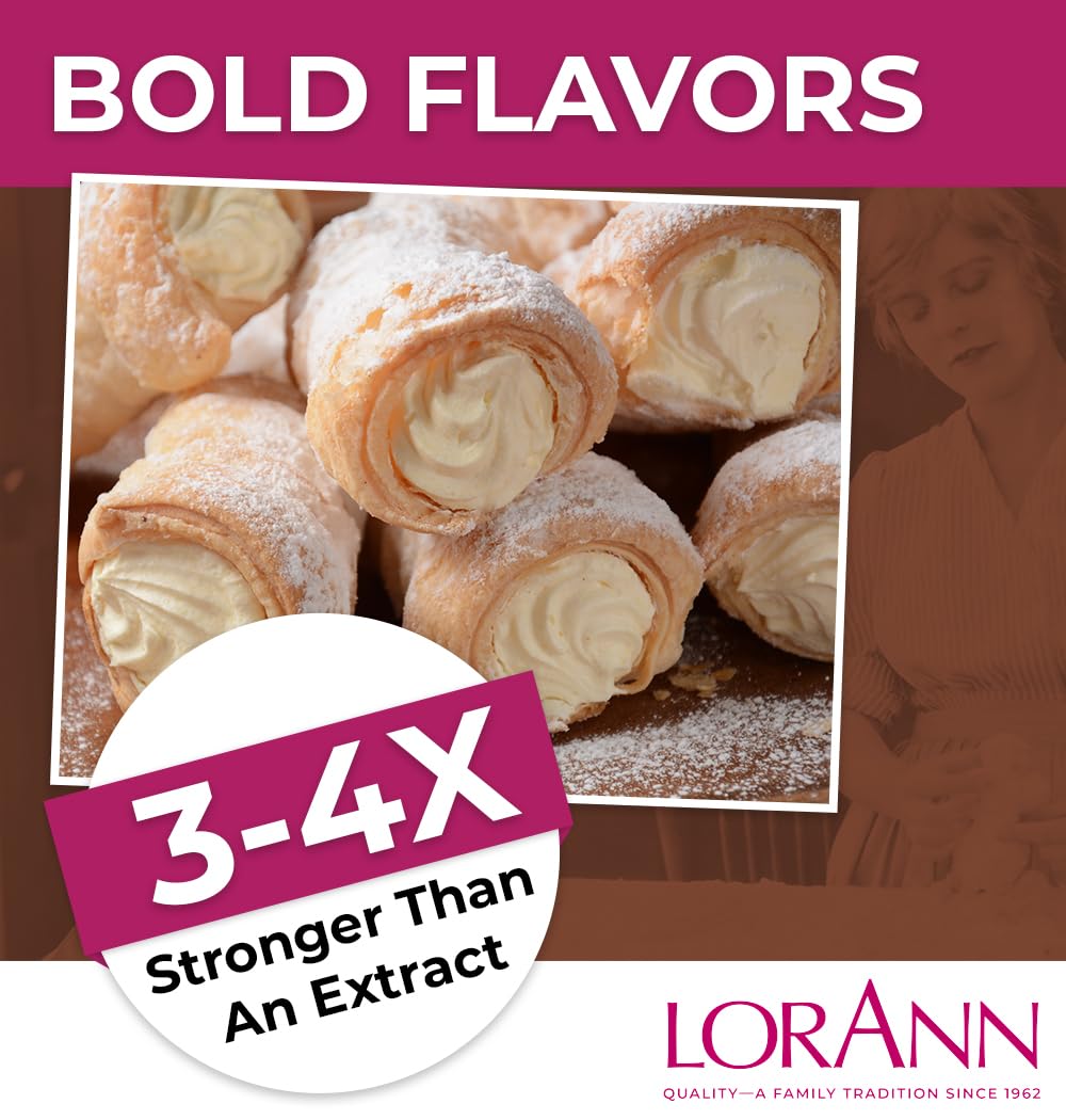 LorAnn Oils Super Strength Flavoring - Vanilla, 1 fl oz, Clear Liquid, Model 0690, Ideal for Candy Making and Baking