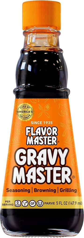 Gravy Master: Grilling, Seasoning And Browning Sauce - Ready To Use - 1 Bottle (5 Fl Oz) - Vegetarian, No Gluten, Kosher, Pareve